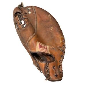 1950's RH Hutch Trapper Baseball Glove Mitt 180 Model Ted Kluszewski Leather USA